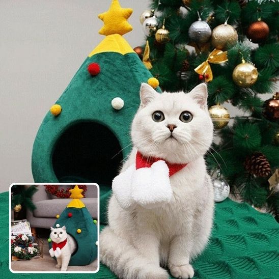 niche-pour-chat-de-noel